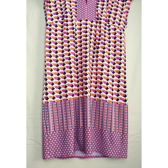 Laundry By Shelli Segal Mini Dress Short Raglan Sleeve V Neck Tunic Medium EUC - Picture 3 of 8